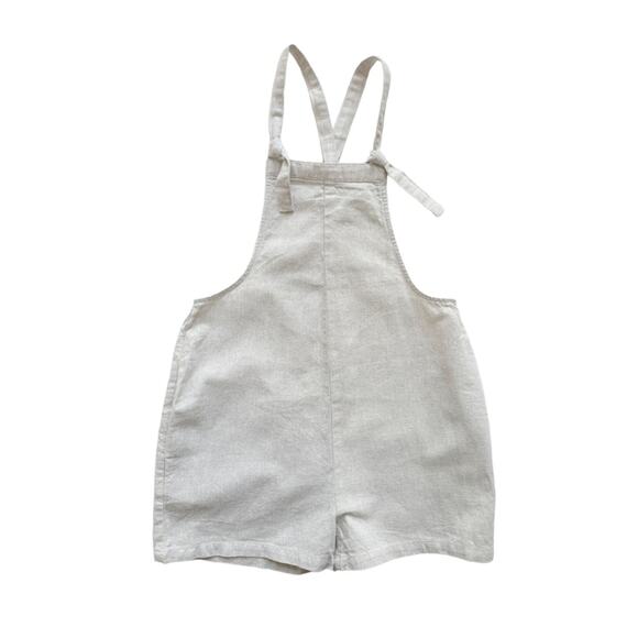 Rylee + Cru Linen Overall Shorts Size 8-9y - Picture 1 of 5